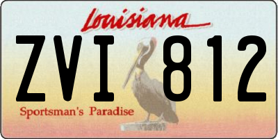 LA license plate ZVI812