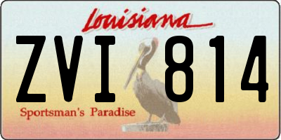 LA license plate ZVI814