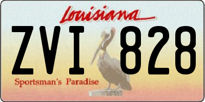 LA license plate ZVI828