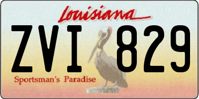 LA license plate ZVI829