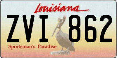 LA license plate ZVI862