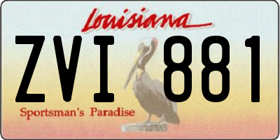 LA license plate ZVI881