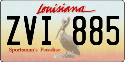 LA license plate ZVI885