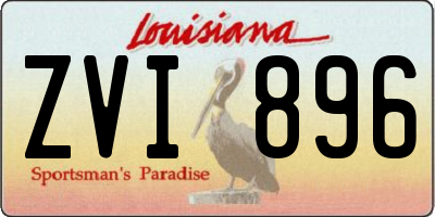 LA license plate ZVI896