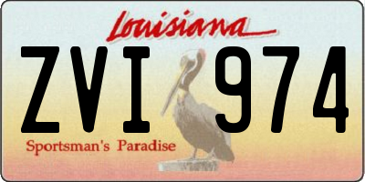 LA license plate ZVI974
