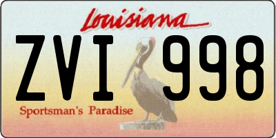 LA license plate ZVI998