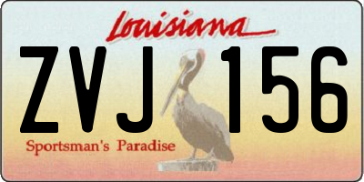 LA license plate ZVJ156