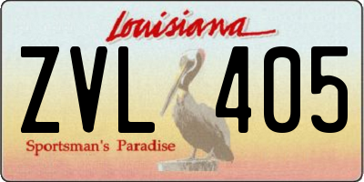 LA license plate ZVL405