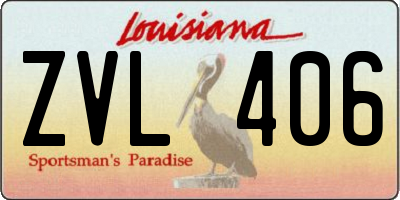 LA license plate ZVL406