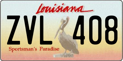 LA license plate ZVL408