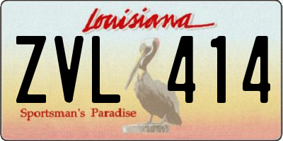 LA license plate ZVL414
