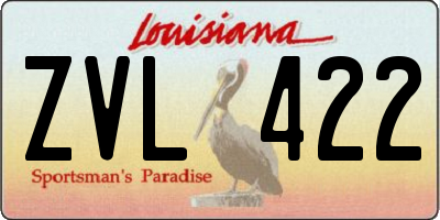 LA license plate ZVL422
