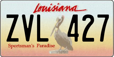LA license plate ZVL427