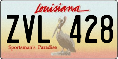 LA license plate ZVL428
