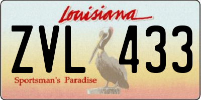 LA license plate ZVL433