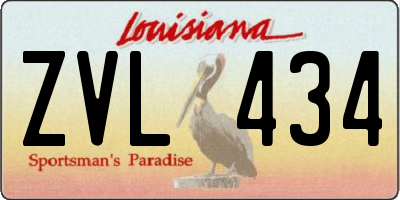 LA license plate ZVL434