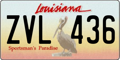 LA license plate ZVL436