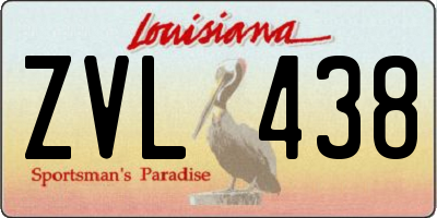 LA license plate ZVL438