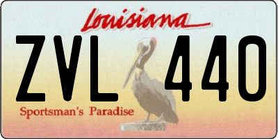 LA license plate ZVL440