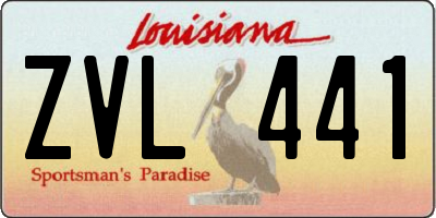LA license plate ZVL441