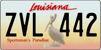 LA license plate ZVL442