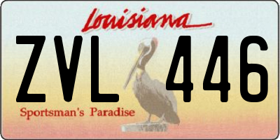 LA license plate ZVL446