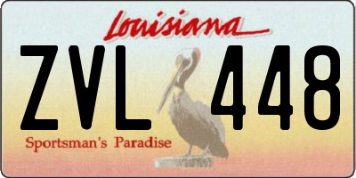 LA license plate ZVL448