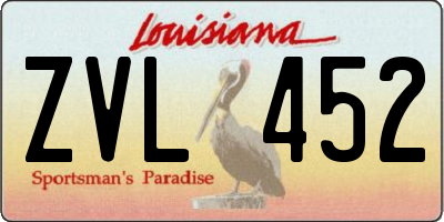LA license plate ZVL452