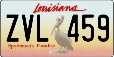 LA license plate ZVL459