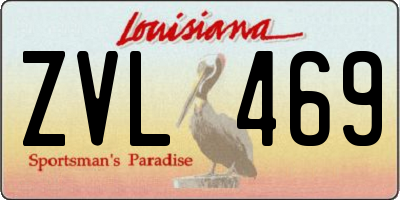 LA license plate ZVL469