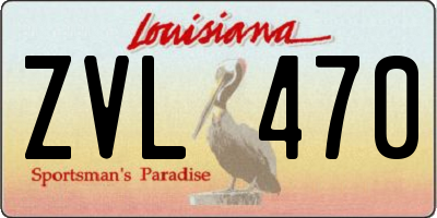LA license plate ZVL470
