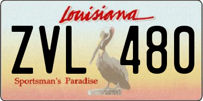 LA license plate ZVL480