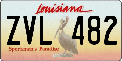 LA license plate ZVL482