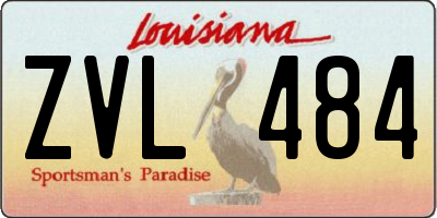LA license plate ZVL484
