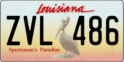 LA license plate ZVL486