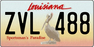 LA license plate ZVL488