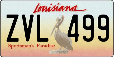 LA license plate ZVL499