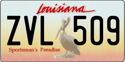 LA license plate ZVL509