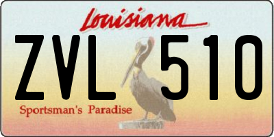 LA license plate ZVL510