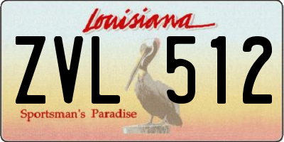 LA license plate ZVL512