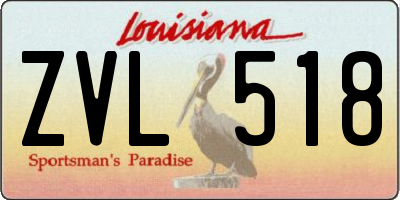 LA license plate ZVL518