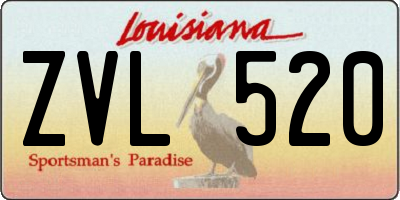 LA license plate ZVL520