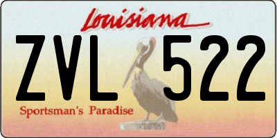 LA license plate ZVL522