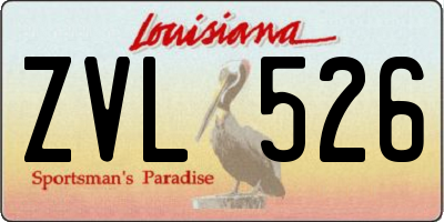 LA license plate ZVL526