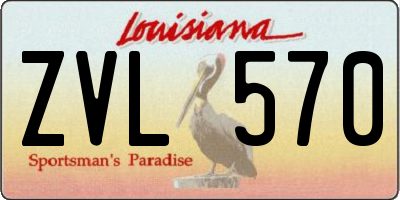 LA license plate ZVL570