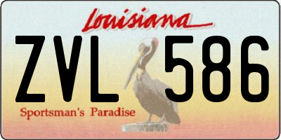 LA license plate ZVL586