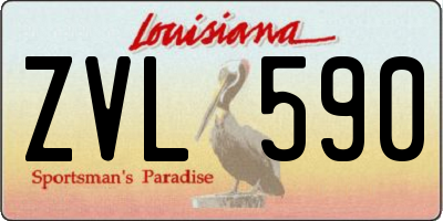 LA license plate ZVL590