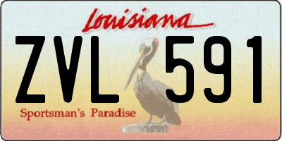 LA license plate ZVL591