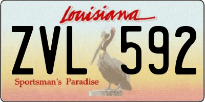 LA license plate ZVL592