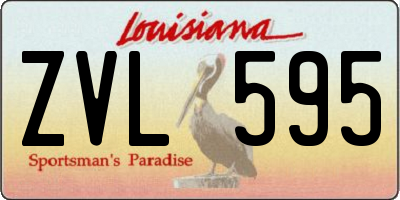 LA license plate ZVL595